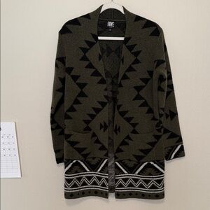 Women's western AZTEC long Cardigan